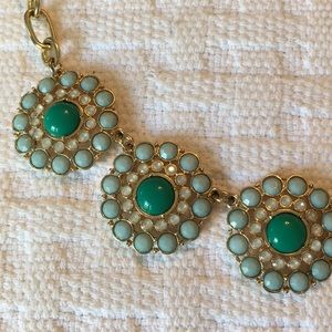 J. Crew Jewelry - Mint and pearl statement necklace J. Crew Jewelry - Mint and pearl statement necklace